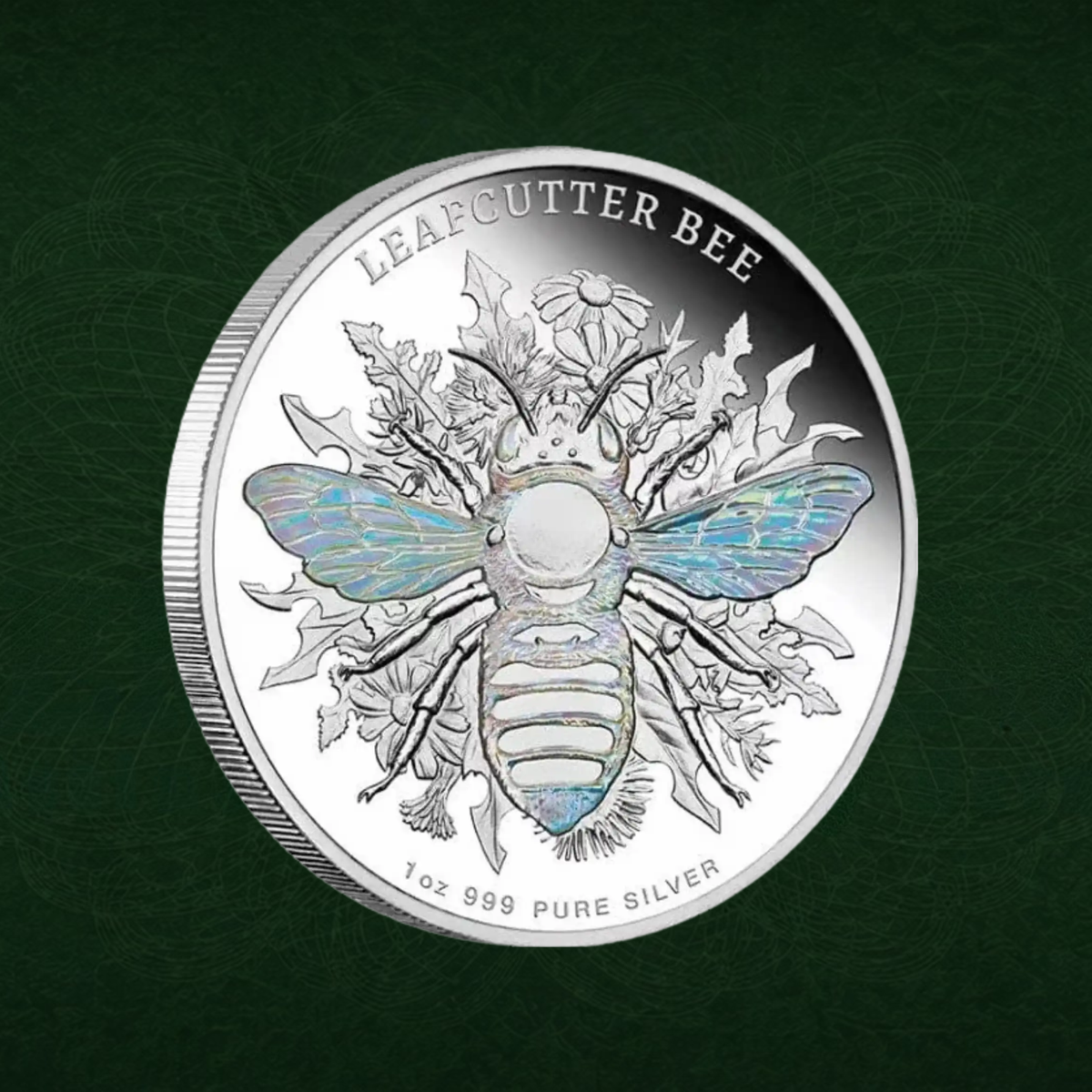 2026 Niue Leaf Cutter Bee 1oz Silver Hologram Proof Coin