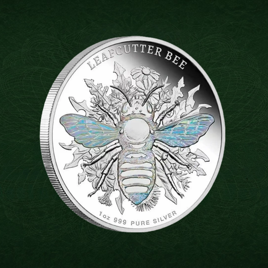 2026 Niue Leaf Cutter Bee 1oz Silver Hologram Proof Coin