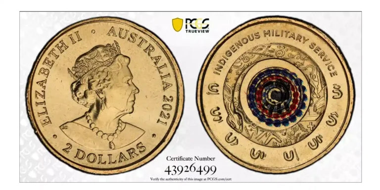 2021 PCGS MS68 graded Indigenous Military Services IMS coin