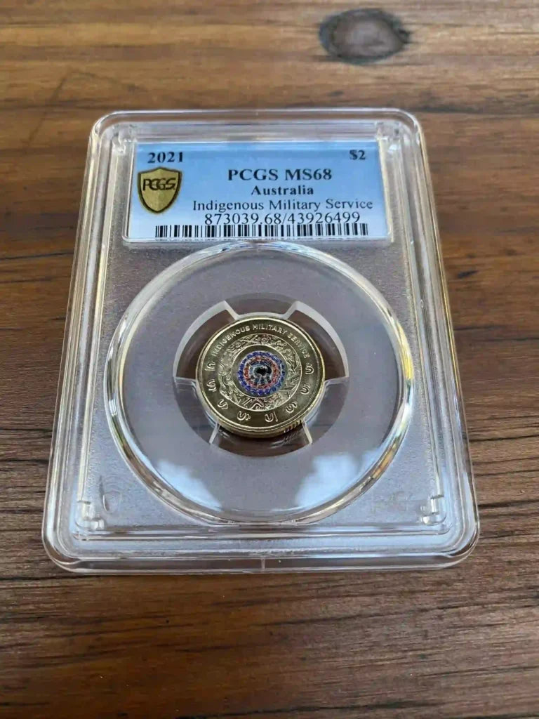 2021 PCGS MS68 graded Indigenous Military Services IMS coin