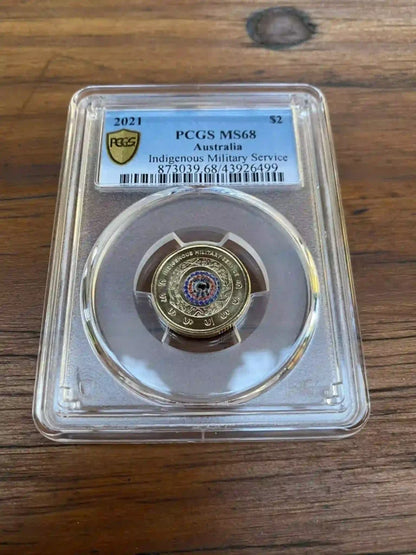 2021 PCGS MS68 graded Indigenous Military Services IMS coin