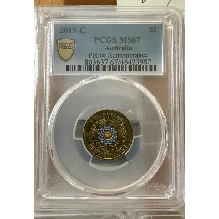 2019 PCGS MS67 Graded Police Remembrance Coin