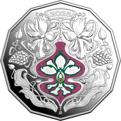 2025 RAM Christmas Festive Florals 50c Silver Proof Coin