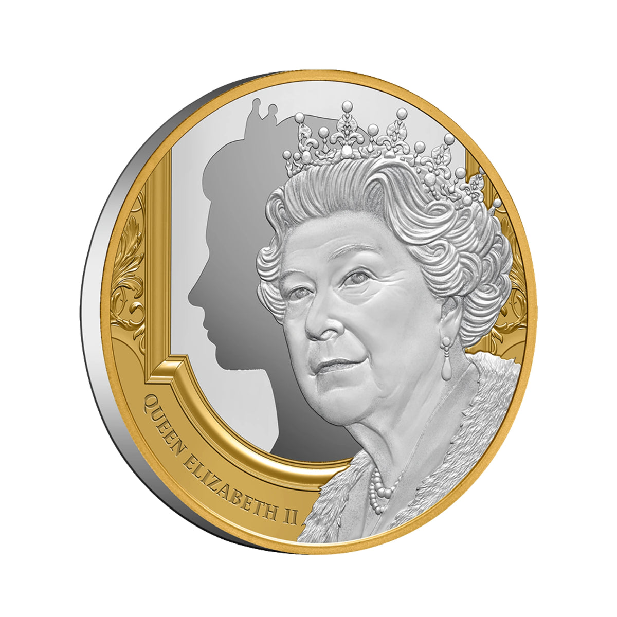 2022 Niue Queen Elizabeth II Tribute 1oz Silver Gilded Proof Coin