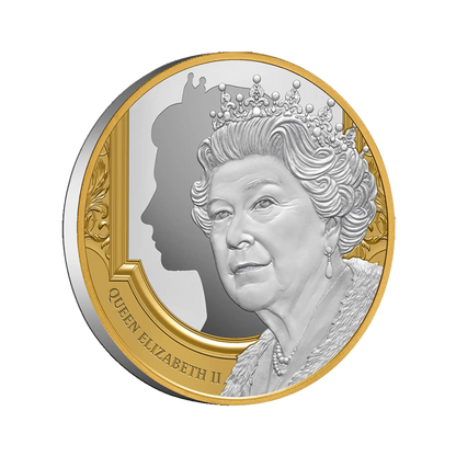 2022 Niue Queen Elizabeth II Tribute 1oz Silver Gilded Proof Coin